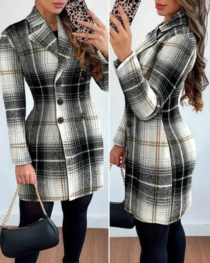 ValerioToscani Vinter høj stretch plaid