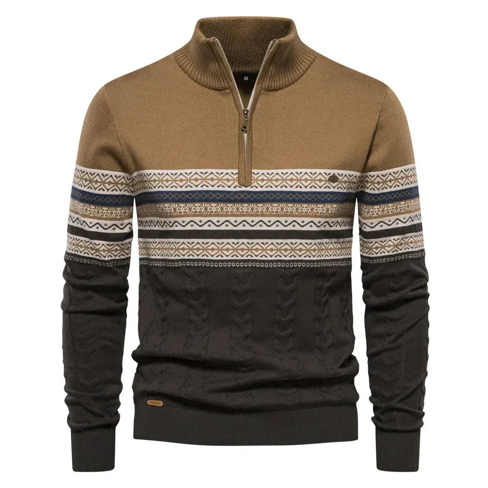 Lorenzo – Stilfuld Herre Fair Isle Uldtrøje