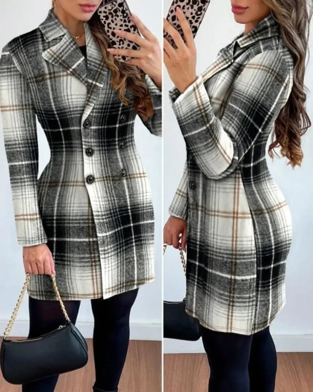 ValerioToscani Vinter høj stretch plaid