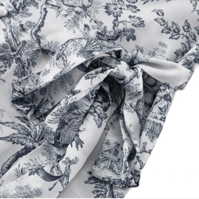 LorenzoLuca plisseret sommerkjole med pufærmer