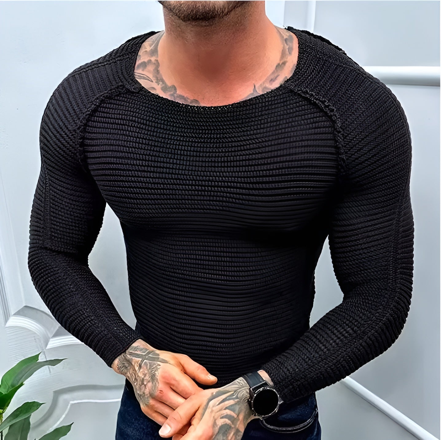 Emiliano – Patchwork Herre Casual Trøje