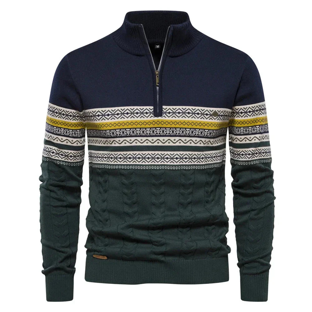 Lorenzo – Stilfuld Herre Fair Isle Uldtrøje