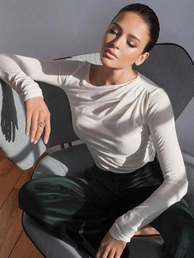 Isabella – Højelastisk Asymmetrisk Damebluse