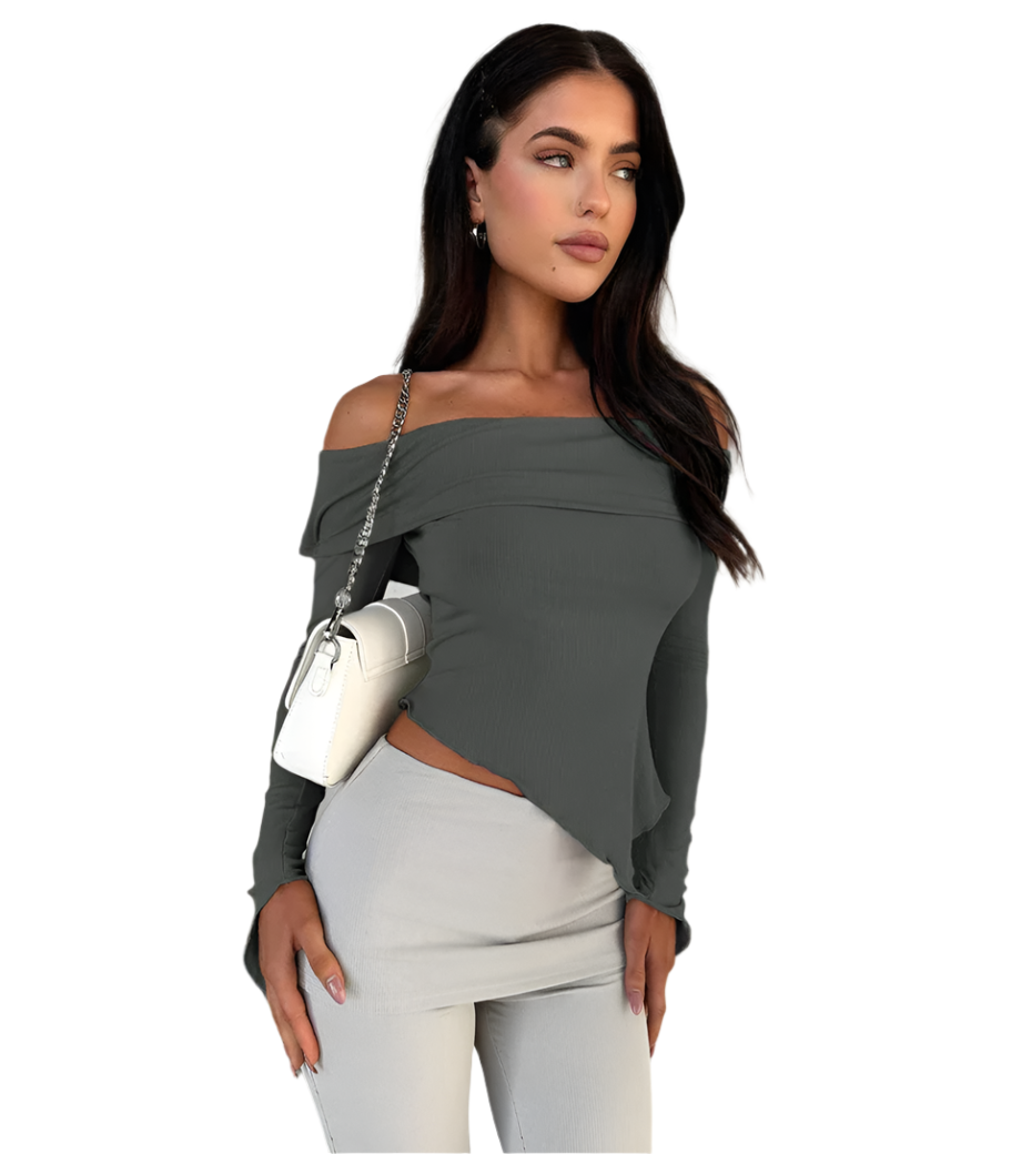 Isabella – Kvinders Slim Fit Off-Shoulder Bluse