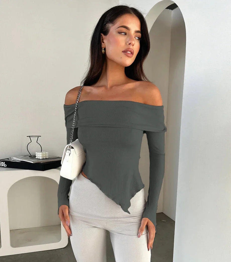 Isabella – Kvinders Slim Fit Off-Shoulder Bluse