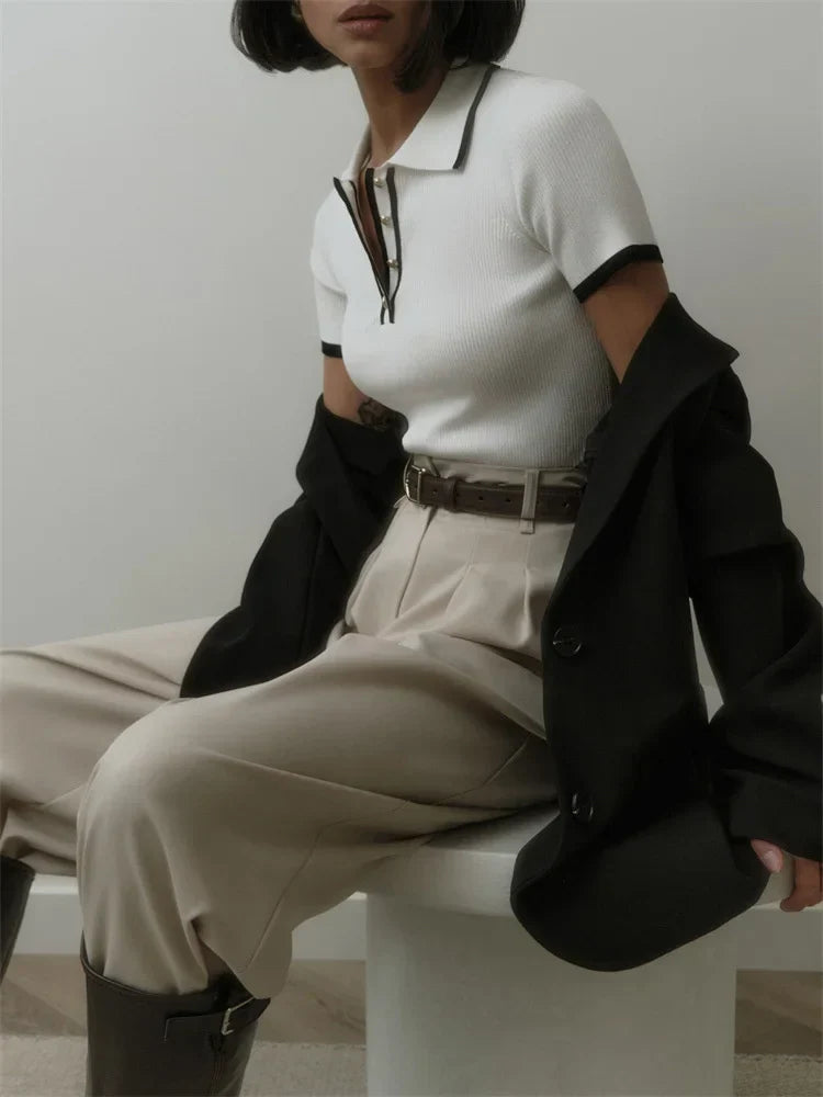 Lorenzo – Moderne Strikket Herre Polo