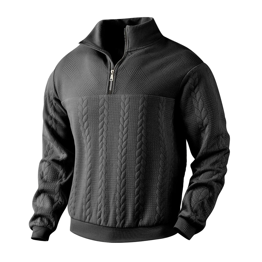 Lorenzo – Herretrøje med Afslappet Pasform og Stilfuld Quarter-Zip