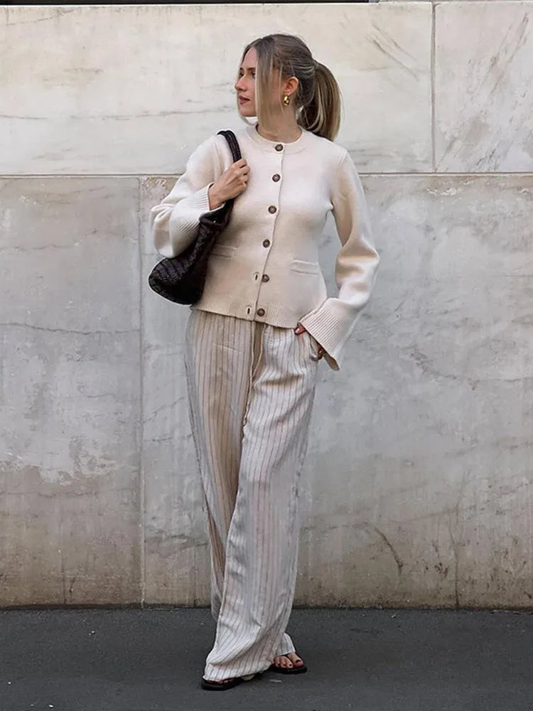 LaviniaCattaneo strik cardigan til kvinder