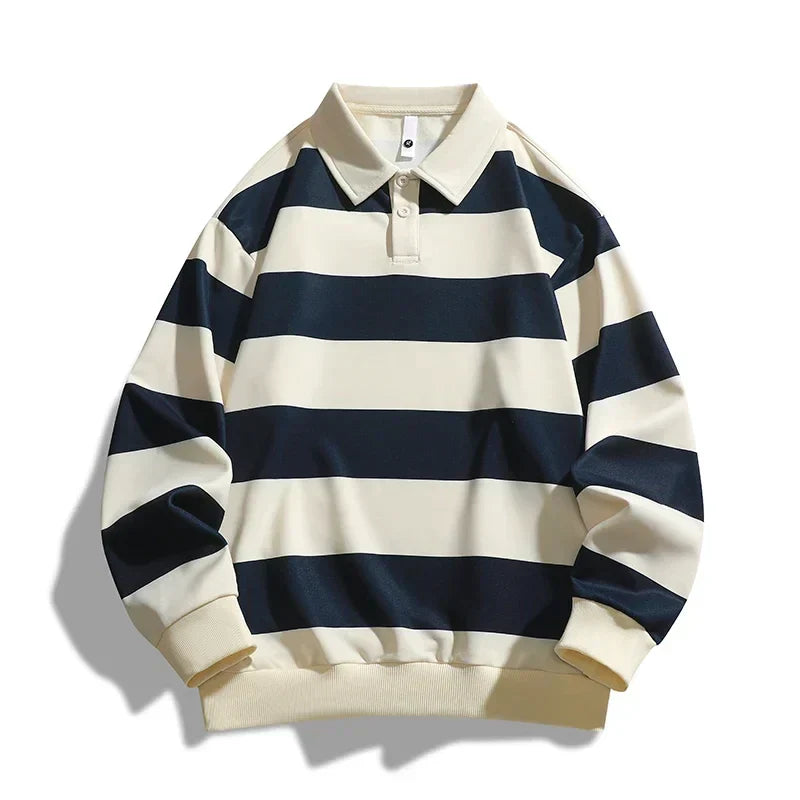 Lorenzo – Hurtigttørrende Striped Polo til Mænd