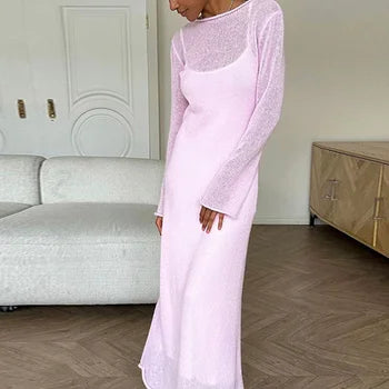 EnricoDonati Strikket kjole og cardigan sæt til kvinder