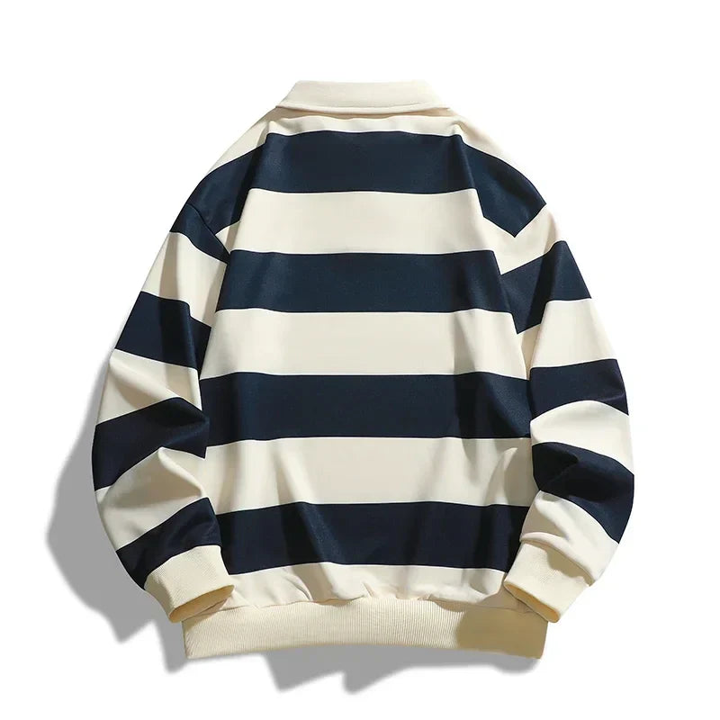 Lorenzo – Hurtigttørrende Striped Polo til Mænd