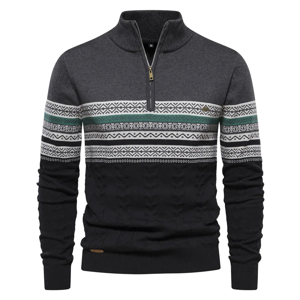 Lorenzo – Stilfuld Herre Fair Isle Uldtrøje