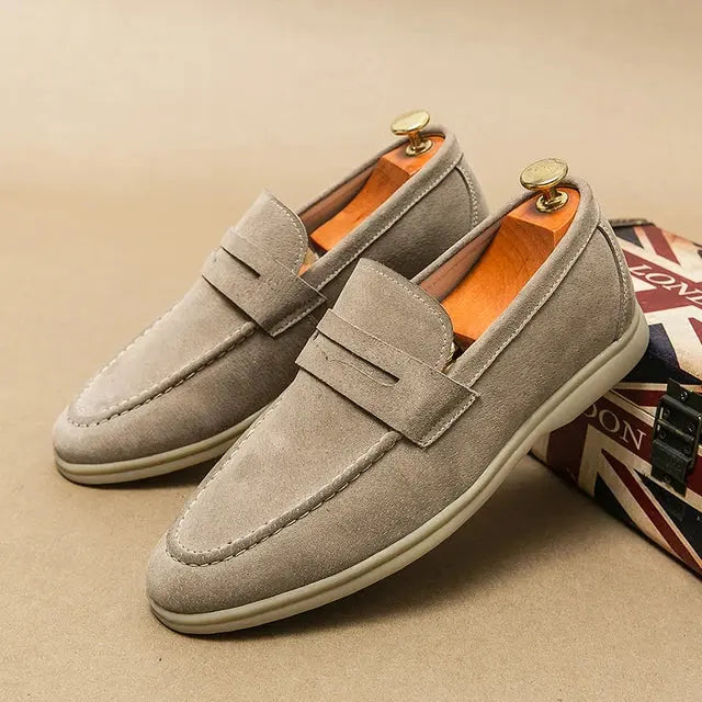 AldoRossetti suede loafers med stropper