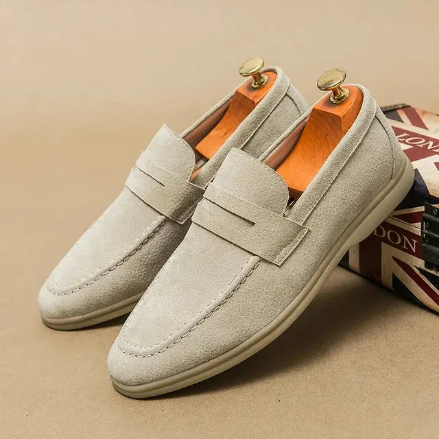 AldoRossetti suede loafers med stropper