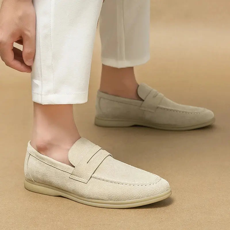 AldoRossetti suede loafers med stropper