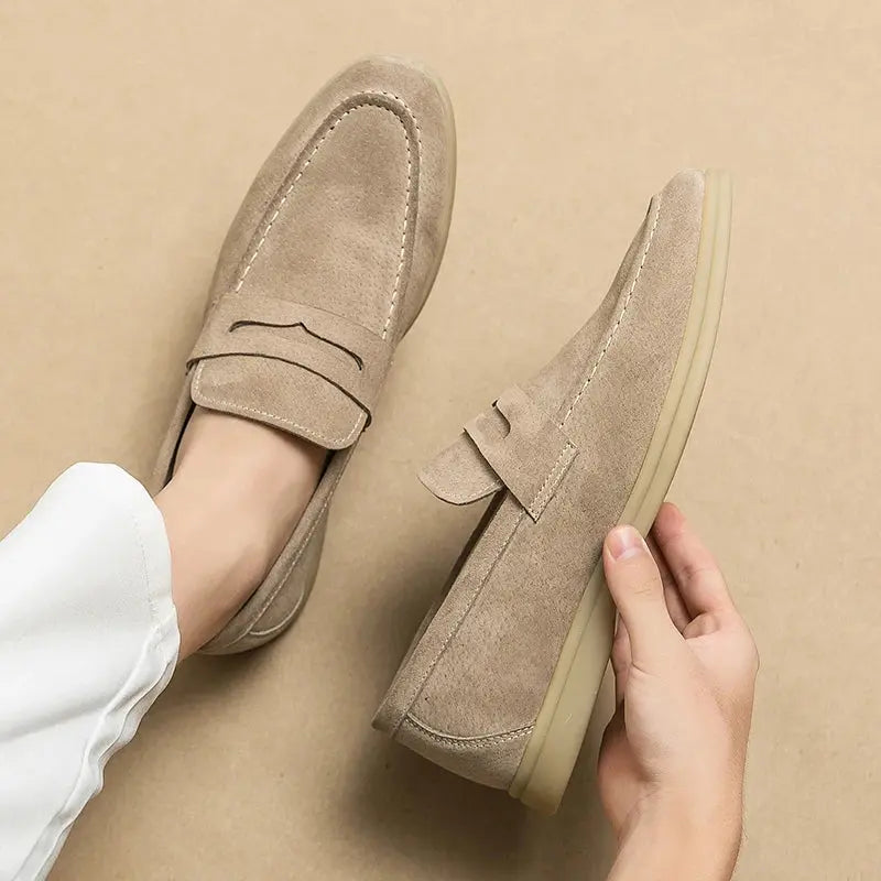 AldoRossetti suede loafers med stropper