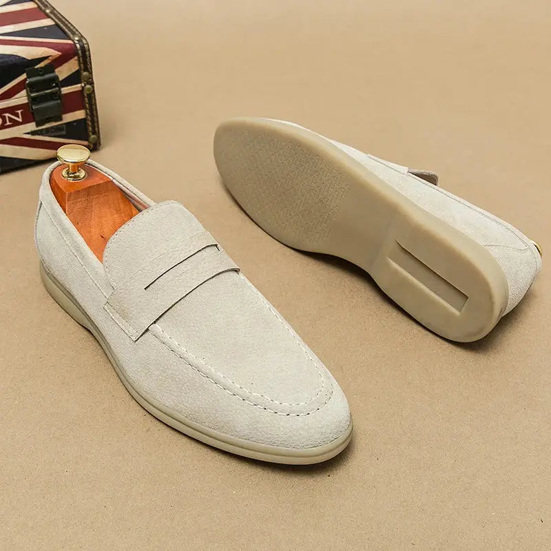 AldoRossetti suede loafers med stropper