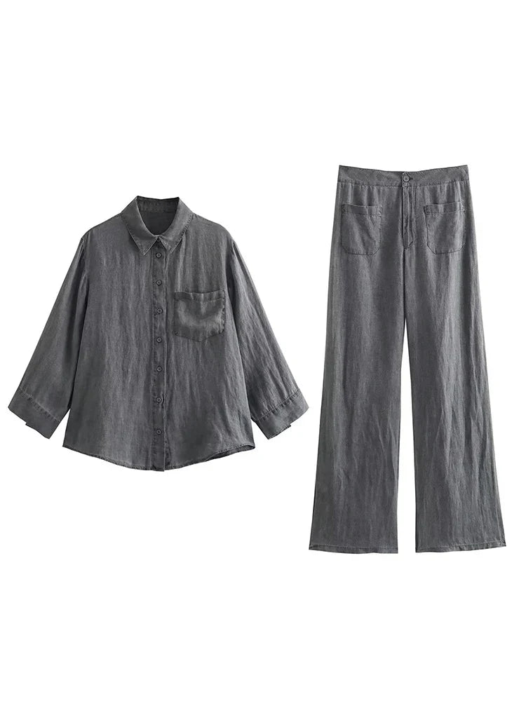 SofiaRanieri Plain Højtaljede Lange Bukser til kvinder