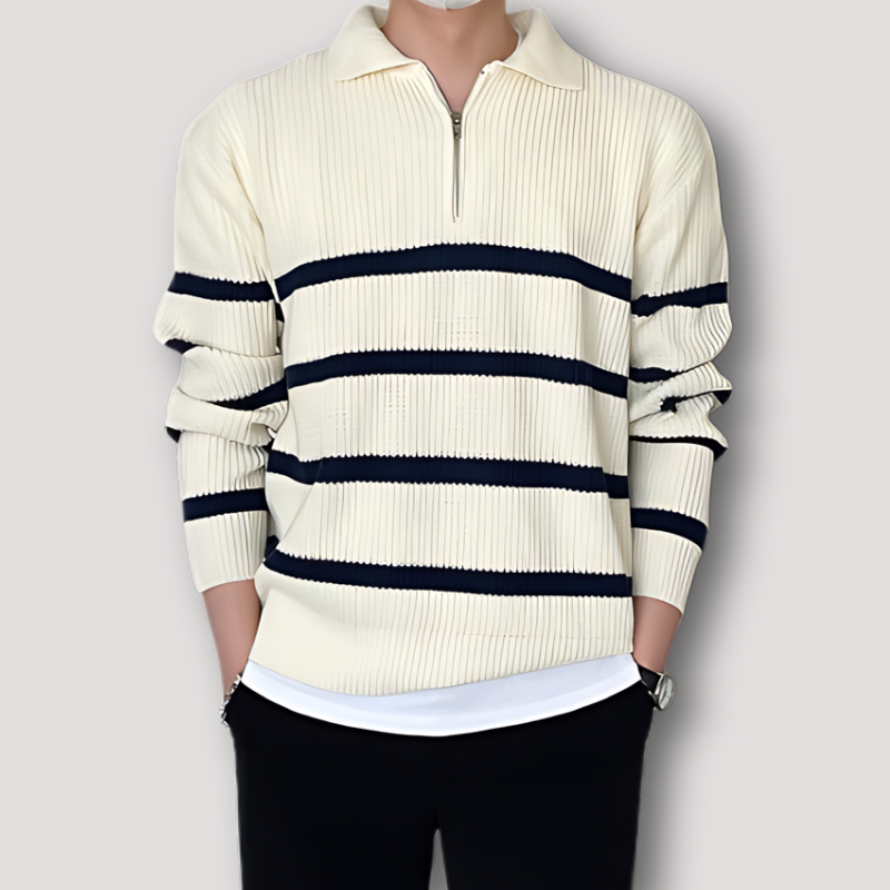MatteoFerri Sweater Med Kvart Lynlås Til Mænd