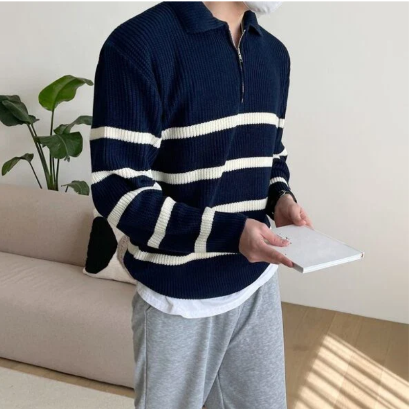 MatteoFerri Sweater Med Kvart Lynlås Til Mænd