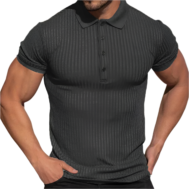 Lorenzo – Slim-Fit Åndbar Polo til Mænd