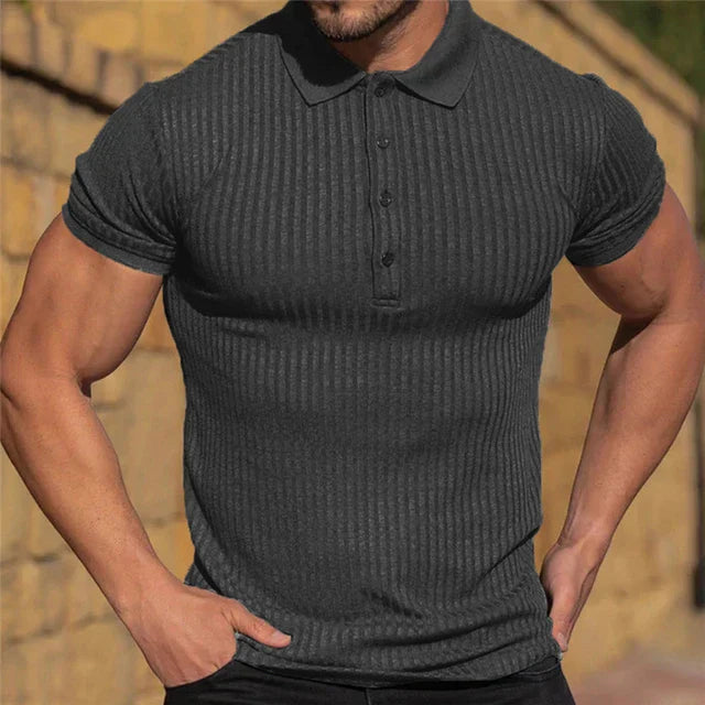 Lorenzo – Slim-Fit Åndbar Polo til Mænd