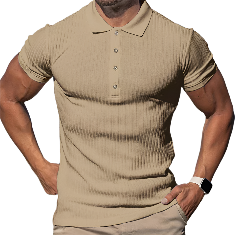 Lorenzo – Slim-Fit Åndbar Polo til Mænd
