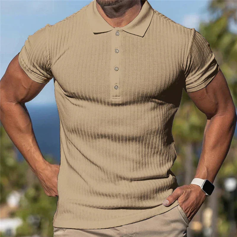 Lorenzo – Slim-Fit Åndbar Polo til Mænd