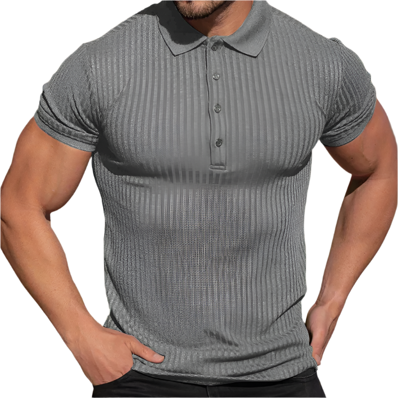 Lorenzo – Slim-Fit Åndbar Polo til Mænd