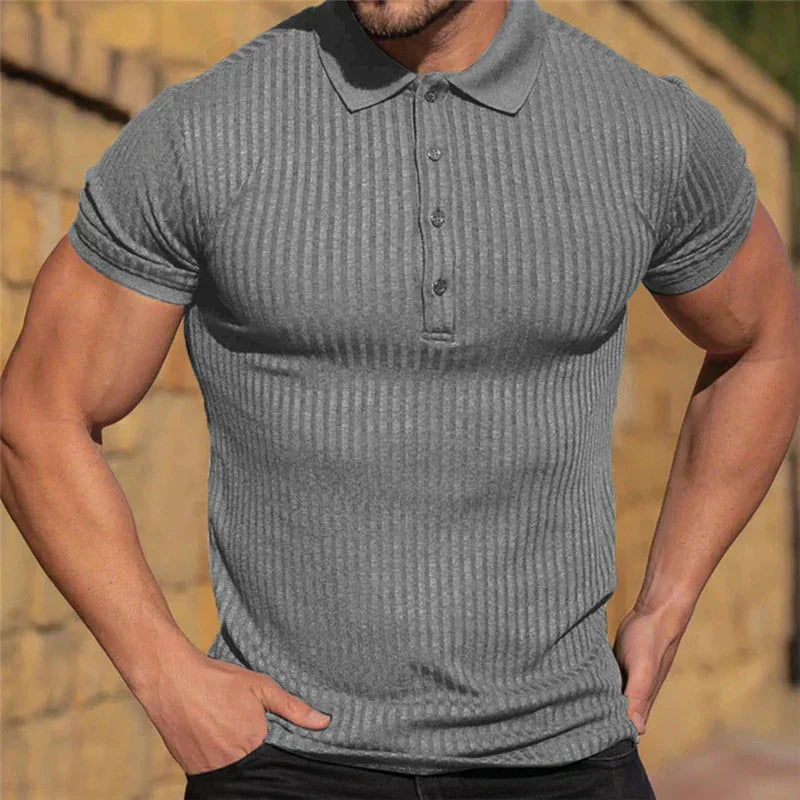 Lorenzo – Slim-Fit Åndbar Polo til Mænd