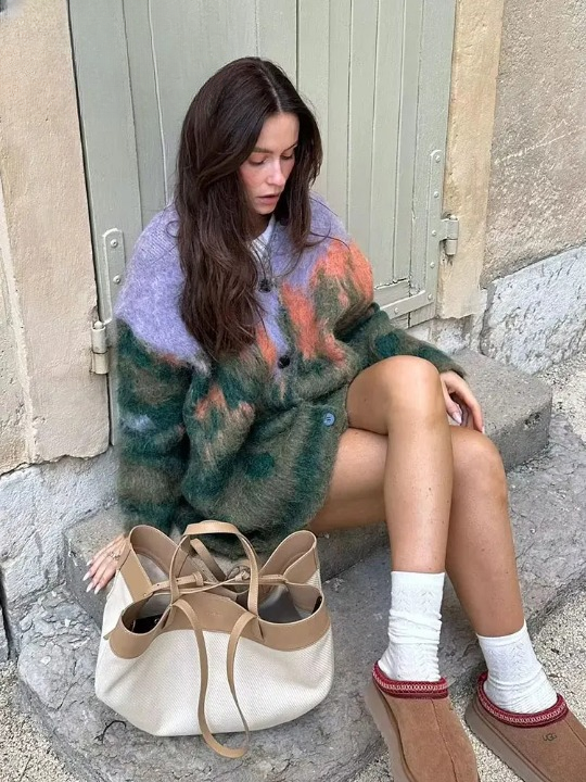 IsabellaChic Stilfuld vintage V-hals frakke til kvinder