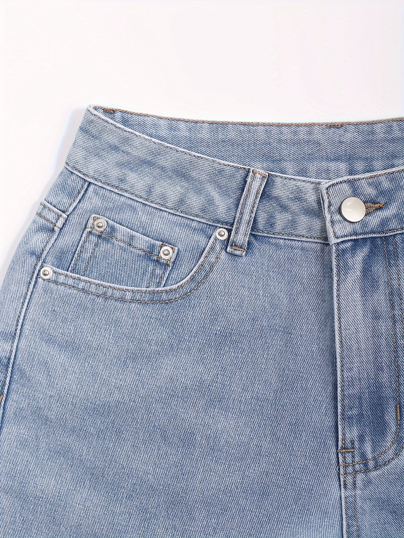 Oolly | Denimjeans med kraniemotiv