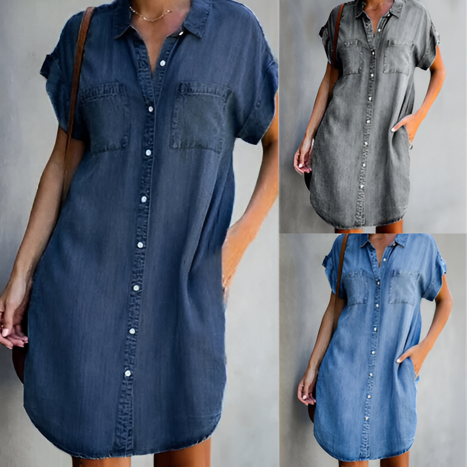 BiancaRiva Comfy Chic Denim Kjole Til Kvinder