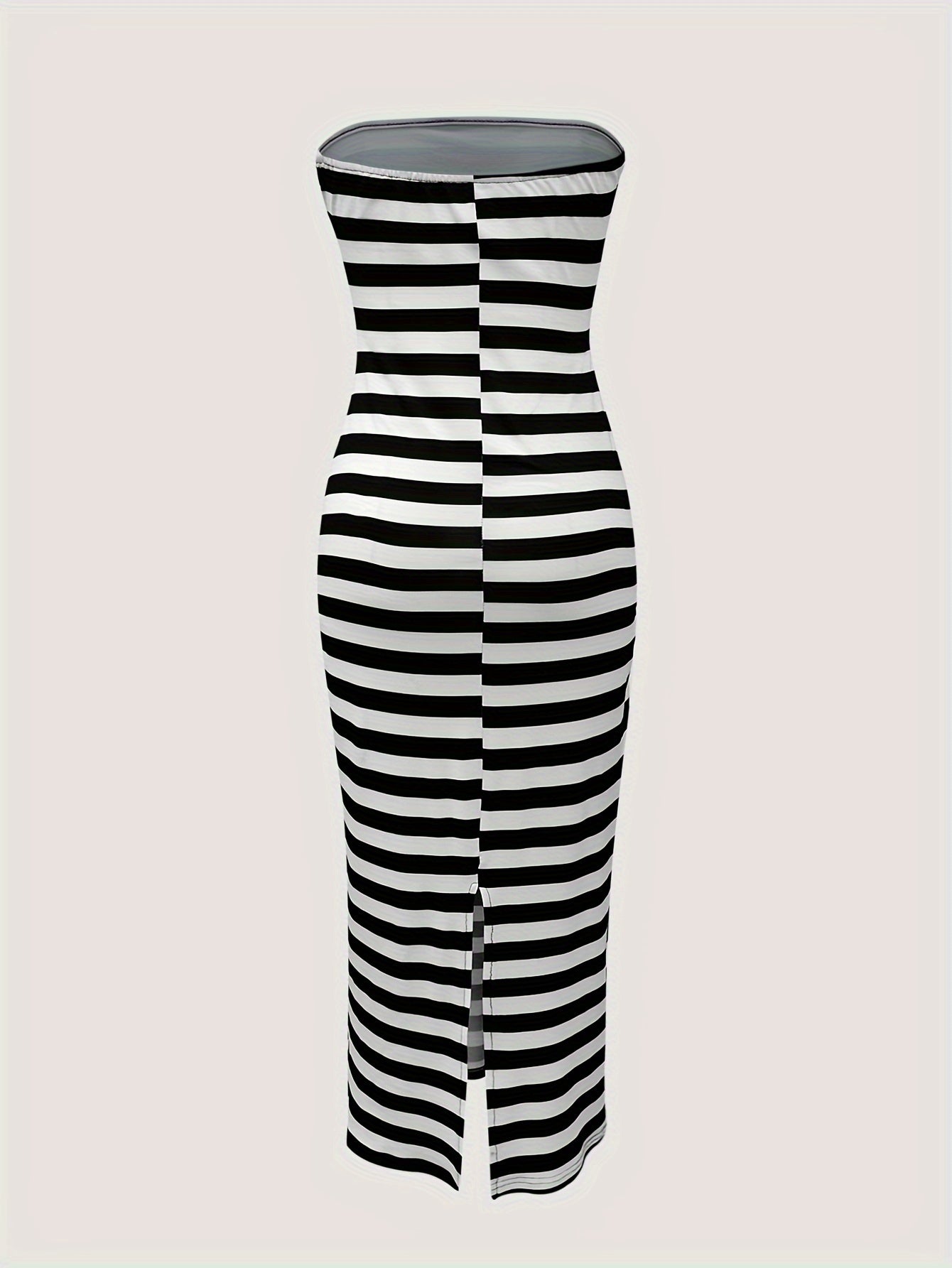 Mina | Stribet slim fit-kjole