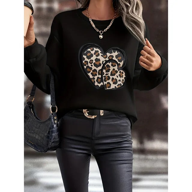 Anna - Stilfuld hjerte-sweatshirt