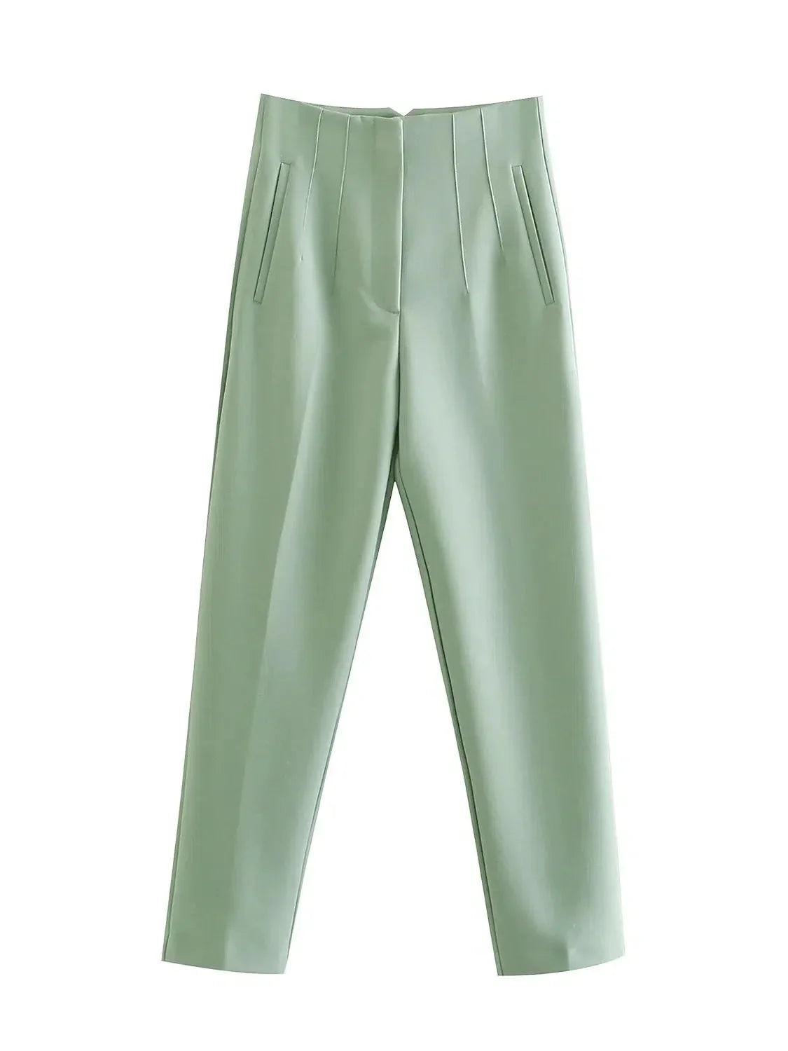 VincenzoRicci Chic Straight Trousers Vintage Bukser Til Kvinder