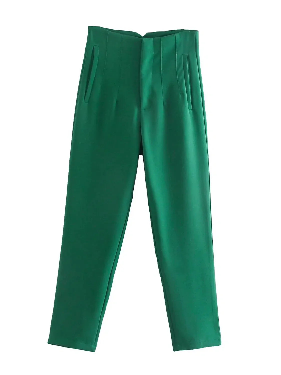 VincenzoRicci Chic Straight Trousers Vintage Bukser Til Kvinder