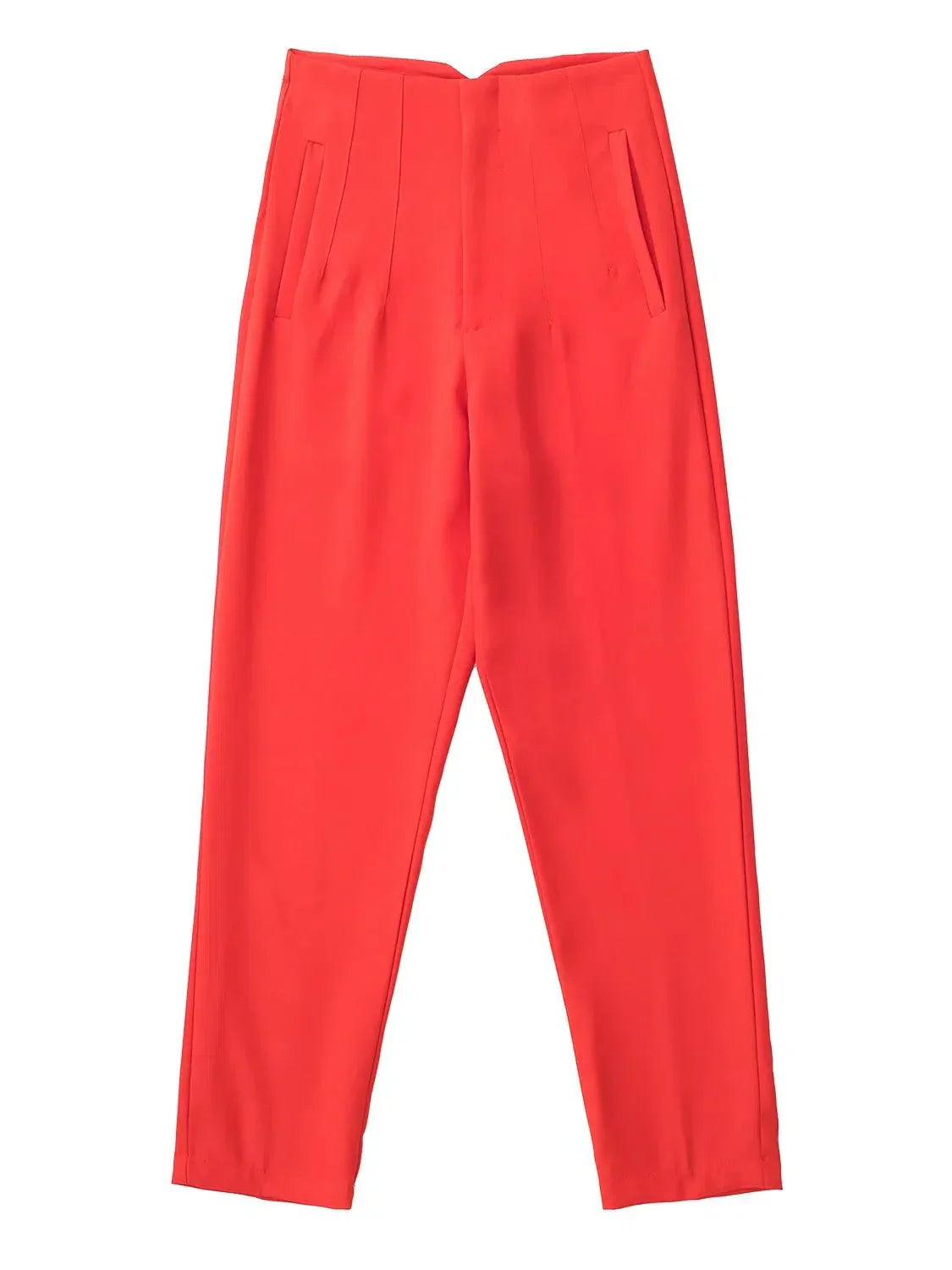 VincenzoRicci Chic Straight Trousers Vintage Bukser Til Kvinder