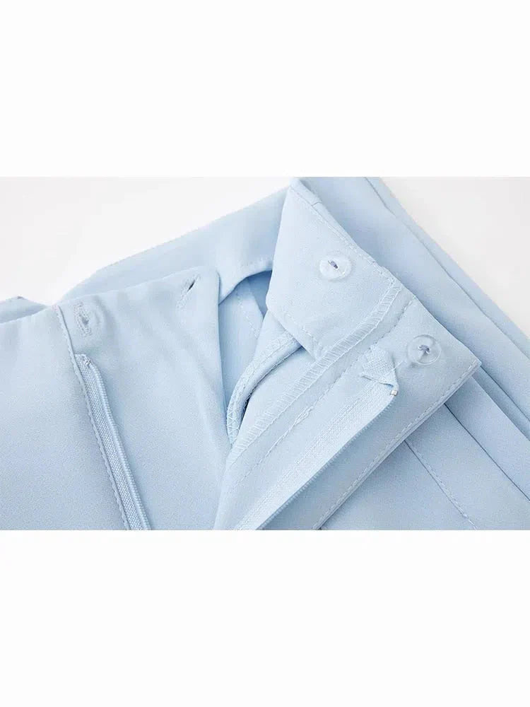 VincenzoRicci Chic Straight Trousers Vintage Bukser Til Kvinder