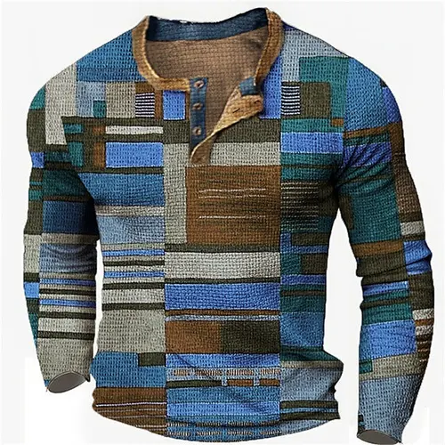 Marco – Herreskjorte med Patchwork og Lange Ærmer