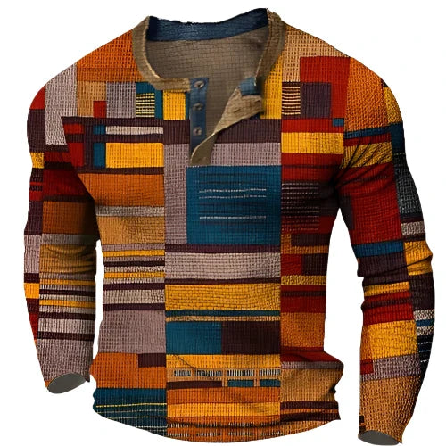 Marco – Herreskjorte med Patchwork og Lange Ærmer
