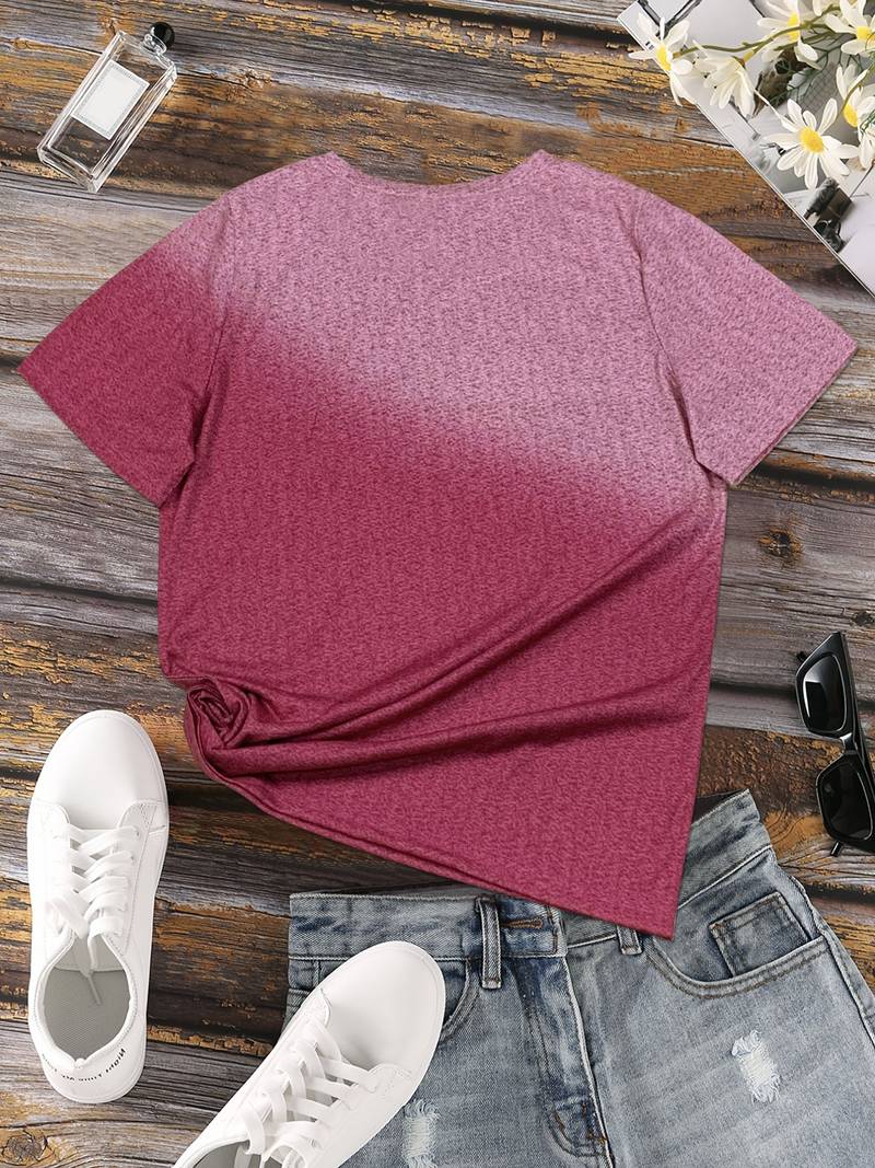 Élodie – Dame T-shirt med Sommerfuglehjerte Print