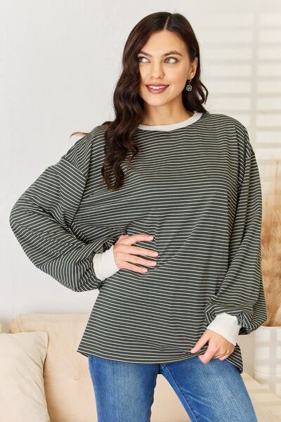 RaffaeleFerrara Stribet T-shirt med kontrastfarver