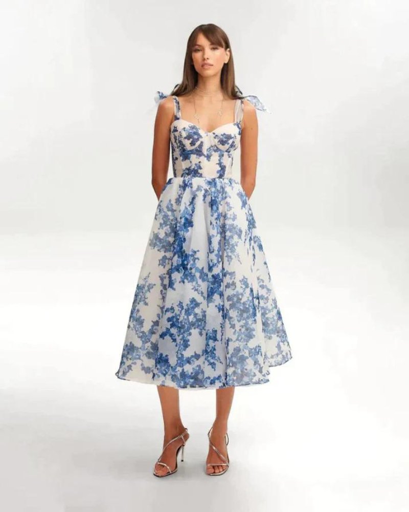 LucaEleganza Elegant Midi-sommerkjole Til Kvinder