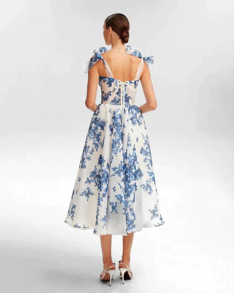 LucaEleganza Elegant Midi-sommerkjole Til Kvinder