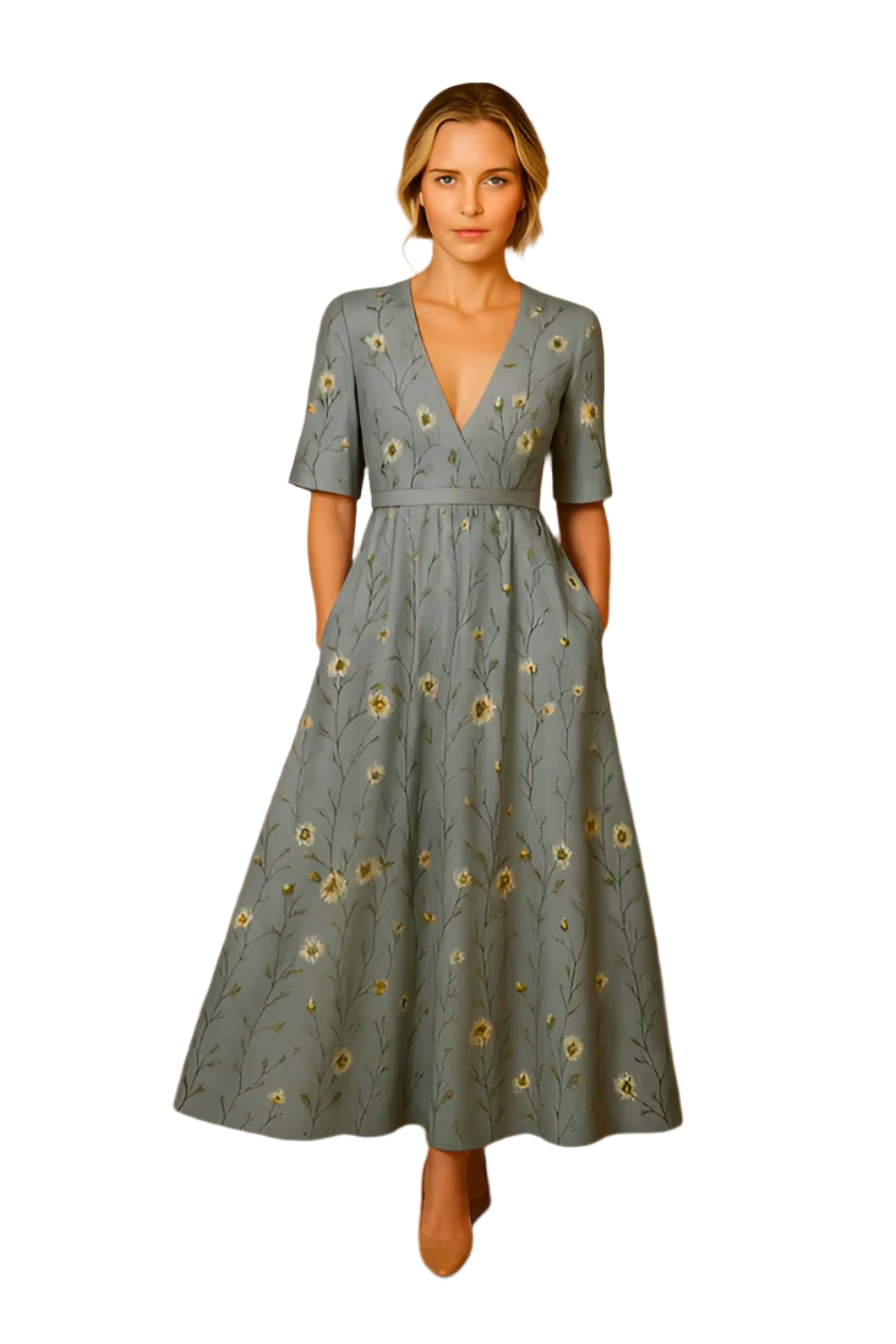 Isabella – Blomstret Sommerkjole til Kvinder