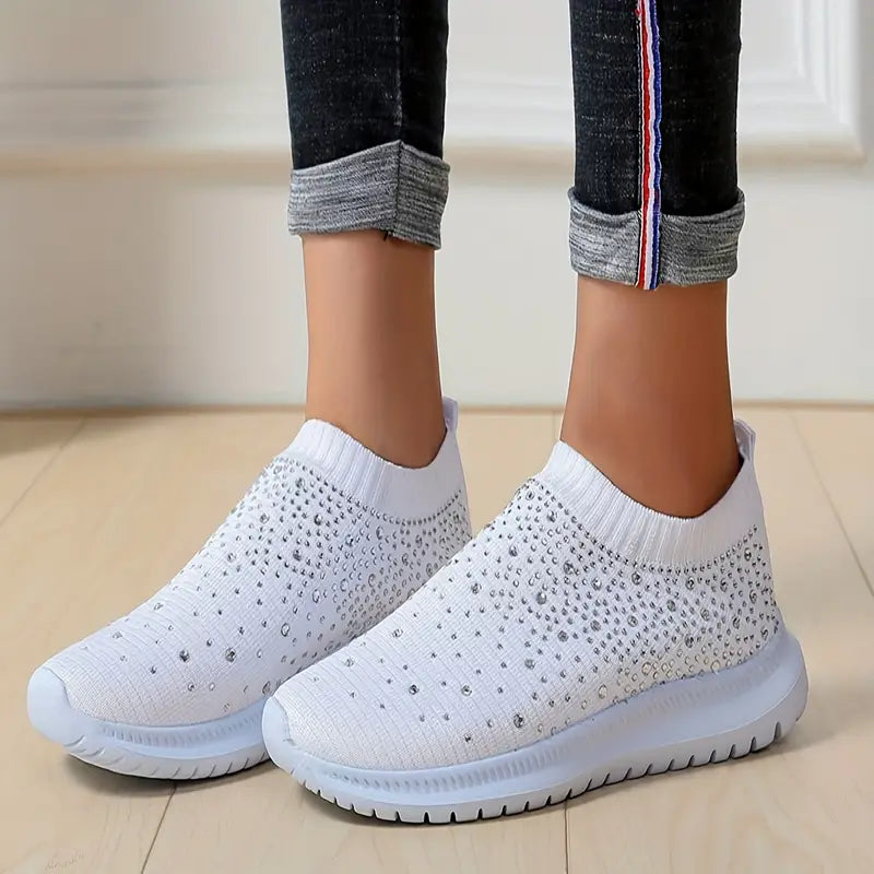 SofiaDiam™ Rhinestone Decor Flade sneakers