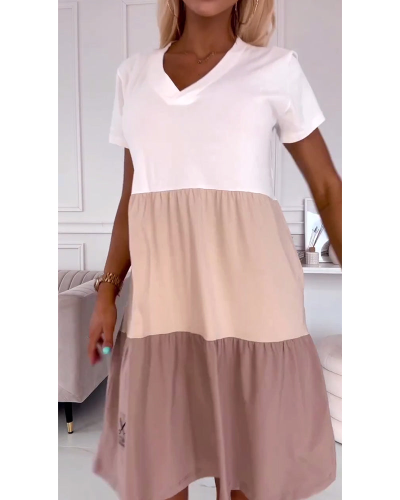 Isabella – Damekjole i Farveblokdesign til Sommerbrug