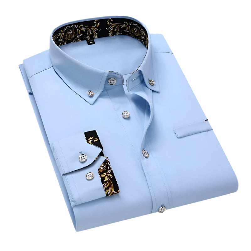 Lorenzo – Blødt Herreskjorte med Lange Ærmer