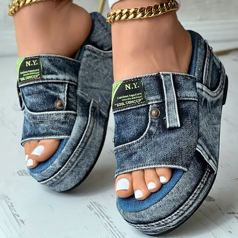 ModaBlu™ Denim-sandal